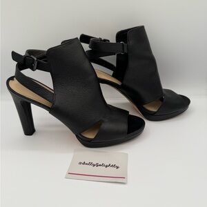 Via Spiga Black Open-Toe Heeled Sandals 8M